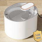 3L Automatic Smart Cat Water Fountain With LED Lights for Water Shortage Alert USB Rechargeable Cat Drinking Dispenser