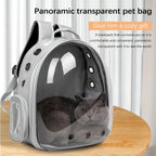 Large Capacity Cat Backpack Transparent Pet Carrier with Breathable Design Portable Double Shoulder Bag for Cats with Zip