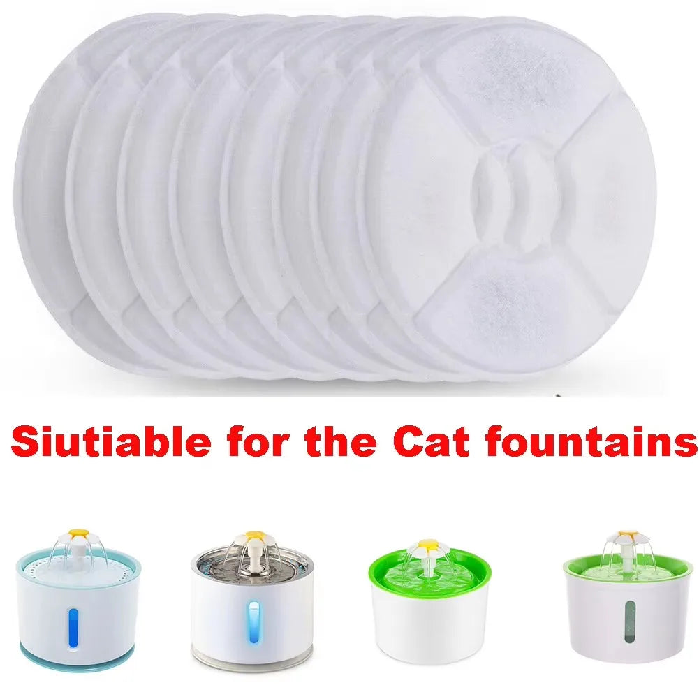 8PCS Filters Pet Fountain Automatic Water Dispenser Premium Activated Carbon Filters 4 Pack Daisy Fountain Filters