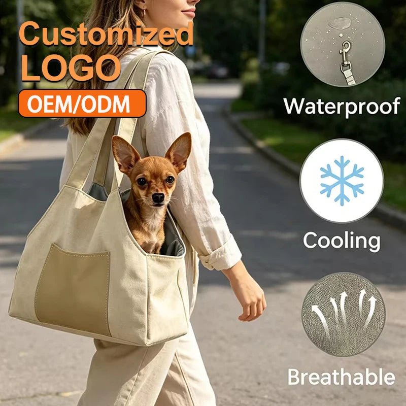 Custom LOGO Waterproof Nylon Pet Travel Backpack Safety Dog Car Seat Pet Carrier Bags Portable Outdoor Pet Car Seat OEM Dog Beds