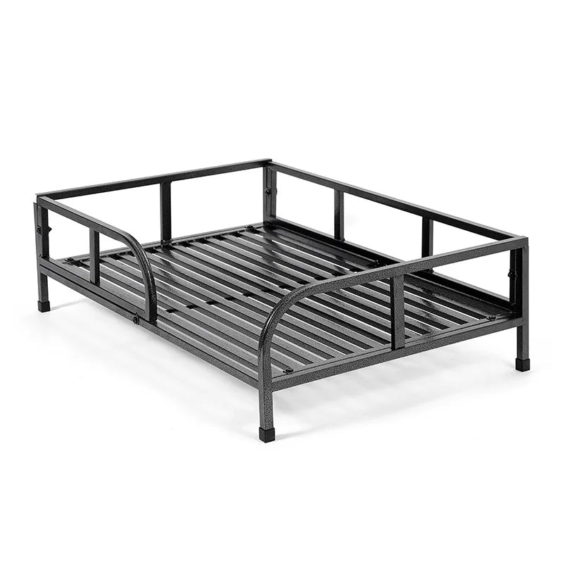 Large Carbon Steel Dog Bed Off-The-Ground Moisture-Proof with Removable Washable Feature Universal Camp Pet Bed for Summer