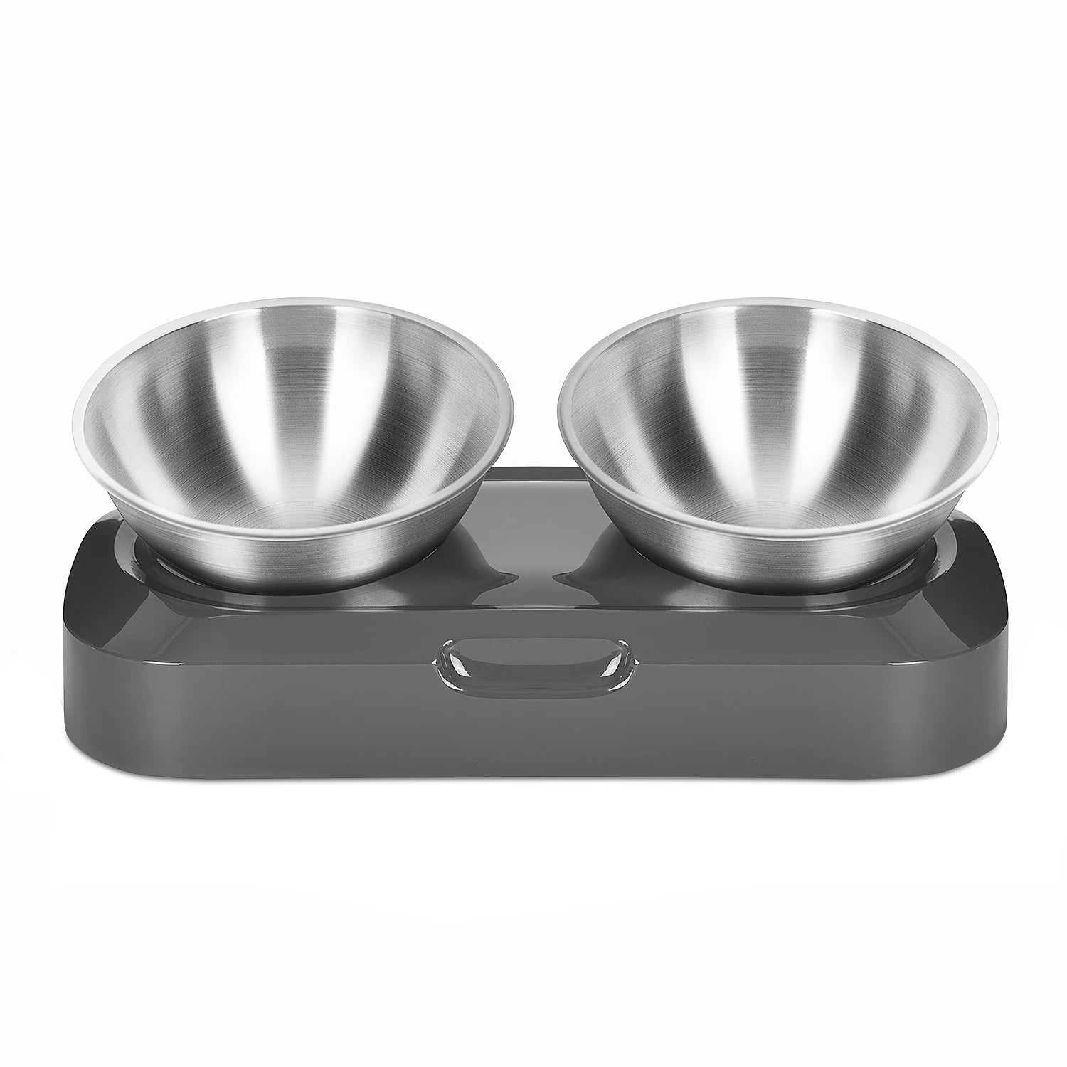 Stainless Steel Pet Bowl Cat Double Bowls With Raised Stand Non-slip Cat Food Water Dog Bowls Neck Care Dog Feeder Pet Supplies