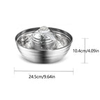 2L/67oz Automatic Dog Water Fountain Stainless Steel Pet Fountain Dog Water Dispenser with Quiet Pump Cat Fountain Dog Products