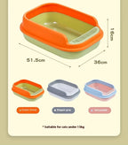 Wholesale Semi-Enclosed Large Thickened Anti-Splash Plastic Cat Litter Box Cat Litter Box with Shovel Pet Supplies