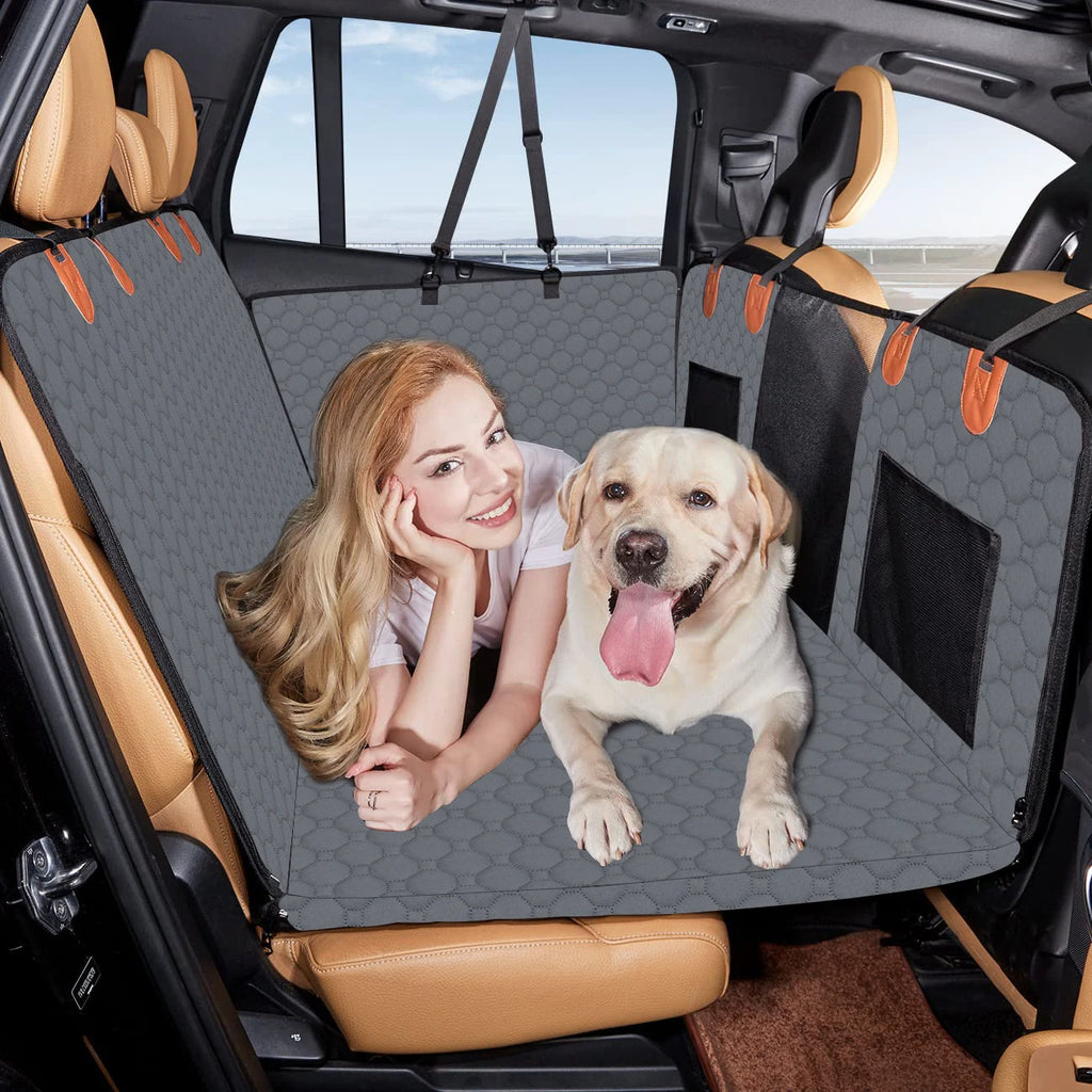 Extended Dog Car Seat Cover Car Bed Pet Backseat Cover Waterproof and Anti-Slip Pet Mat for Car SUV Truck Dog Products