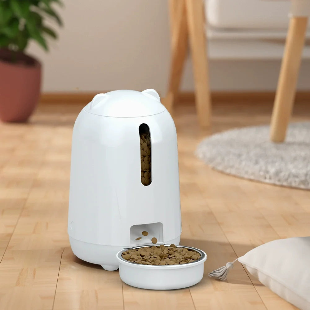 New Intelligent Bluetooth Remote Control Pet Automatic Feeder with Mobile App Battery Powered