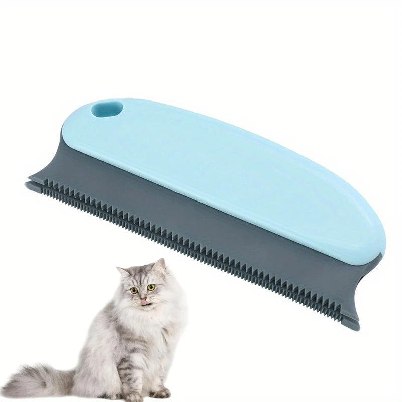 Effective Portable Plastic Pet Hair Remover Brush for Cats and Dogs Gently Shaves Wool and Cleans Fur for a Neat Home