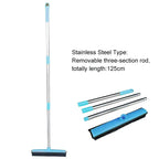 Adjustable Pet Hair Broom Stainless Steel Floor Brush Carpet Dog Hair Remover Broom Household Dog Cleaning Squeegee Long Handle