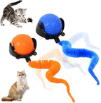 2Pack Interactive Cat Toy for Indoor Cats Speedy Ball with Tail Automatic Moving Cat Balls for Bored Indoor Adult Cats