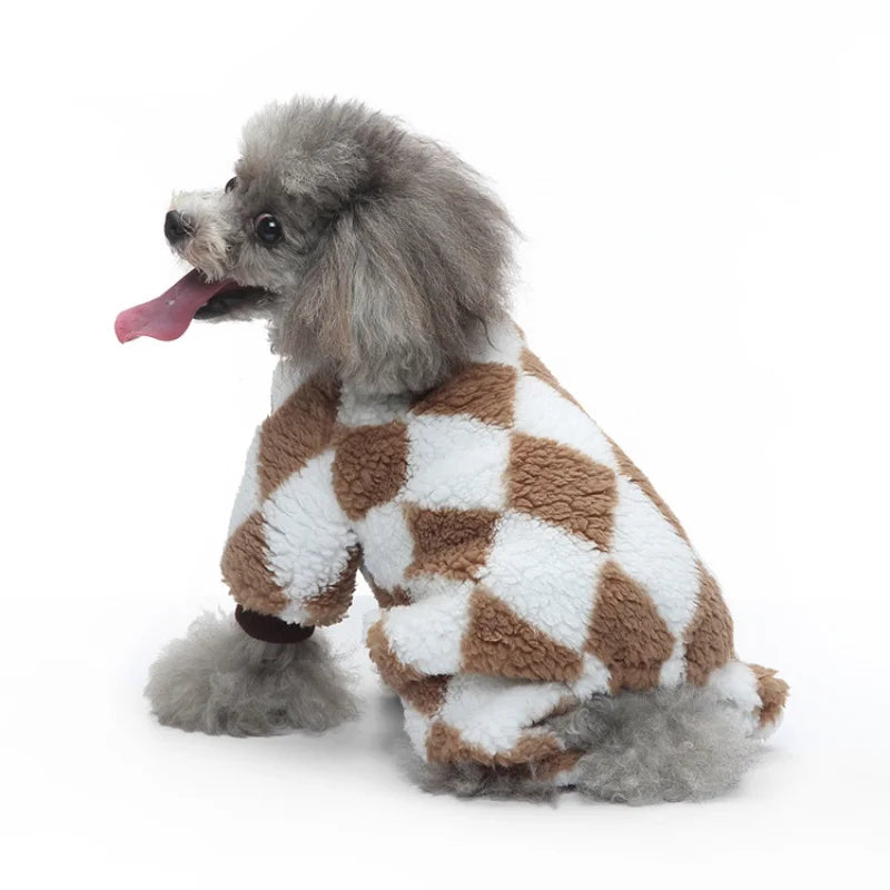 Winter Pet Clothes for Pet Dogs Jumpsuit Pajamas Dog Homewear Suit for Teddy Yorkie Chihuahua Warm Costumes Cat Puppy Clothing