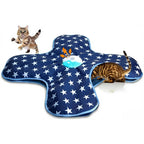 Interactive Cat Toy Automatic Cat Toys for Indoor Cats Hide Seek Cat Toy with Motion Activated Moving Feather USB Rechargeable