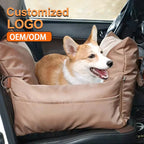 Luxury Waterproof Dog Car Seat Removable Washable Solid Pattern Pet Cage & Travel Carrier Bag