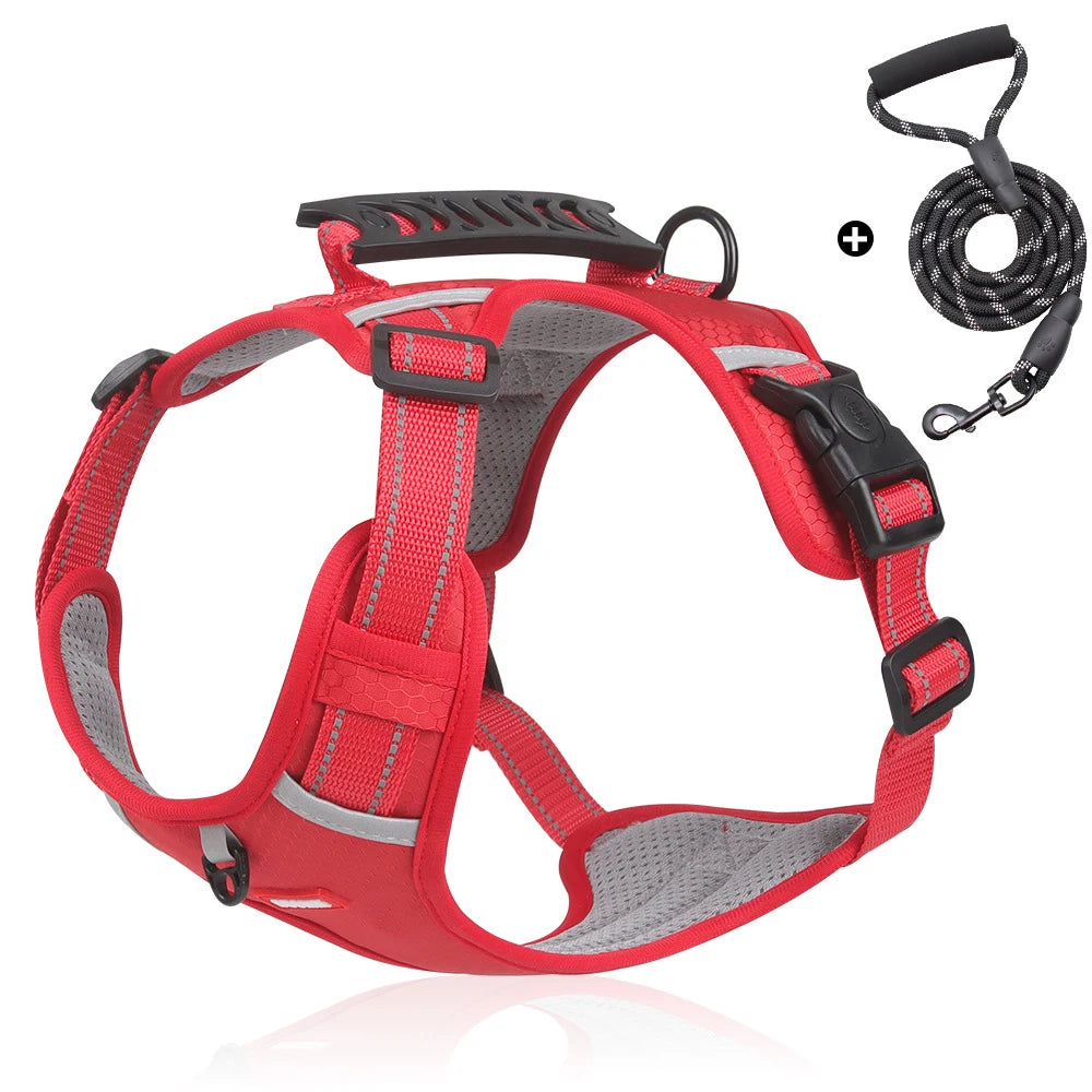 Pet Custom Dog Harness No Pull Fabric Breathable and Reflective Soft Chest Strap Vest Harness for Small Medium Large Dogs