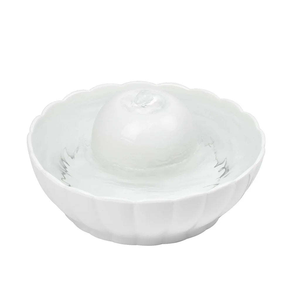2..1L Ceramic Cat Bowl Cat Fountain with Activated Carbon Filter Custom LOGO Pet Water Dispenser Automatic for Cat Dog Drinking