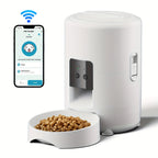 2L/67.63oz Smart Pet Feeder WiFi Remote Control Cat & Dog Food Dispenser for Small Pets Battery USB Powered Automatic Cat Feeder