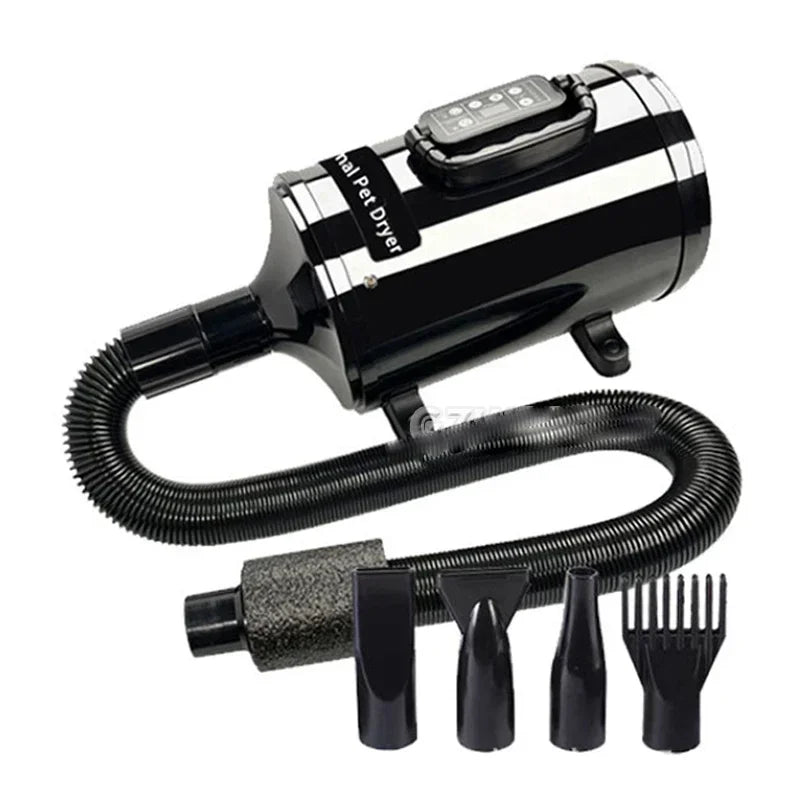Negative Ion Pet Smart Blower Smart Dog Hair Dryer LCD Screen High Velocity Pet Water Dryer Cat Grooming Water Blower Motor
