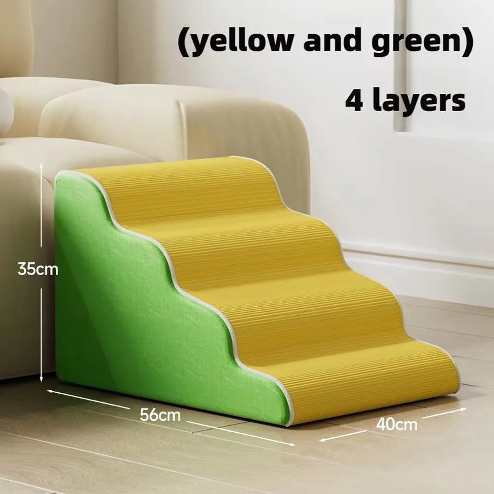Wholesale Dog Stairs Cat Ramp Ladder Pet Stair with Memory Foam Sponge for Bed & Sofa Removable Washable Training Stairs