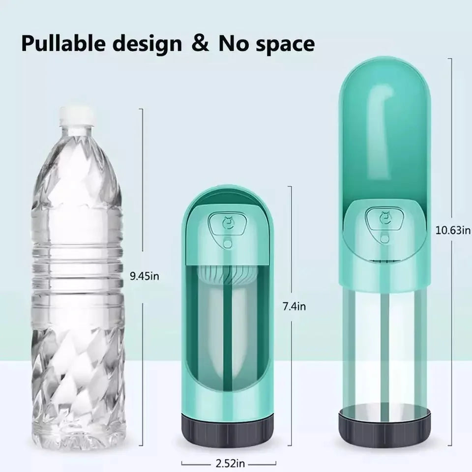 Summer Portable Pet Dog Water Bottle 300ml Drinking Bowl for Large Dogs Water Dispenser With Drinking Feeder Outdoor Bottle