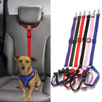 Adjustable Pet Car Seat Belt Nylon Lead Dog Leash Custom Backseat Safety Belt OEM Designer Dog Harness Collar Pet Accessories