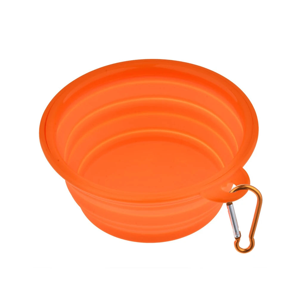 Large 1000ml Collapsible Silicone Pet Bowl Portable Outdoor Travel Dog Cat Food Container Feeder Dish Durable Plastic Puppy Bowl