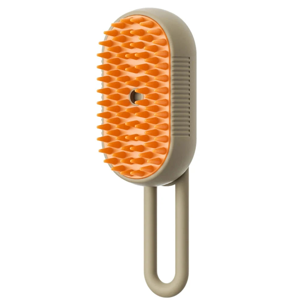 Rechargeable Cat Steamy Brush with Leave-In Serum Self Cleaning Steam Cat Brush Pet Comb for Cats and Dog Cleaning Brush