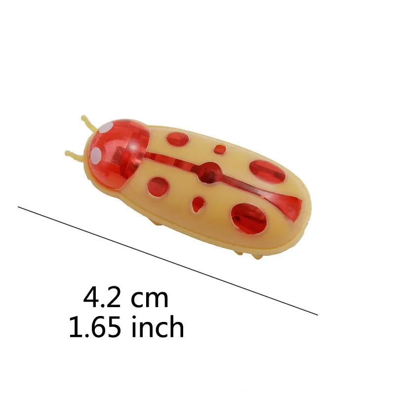Funny Electric Bugs Cat Toy Automatic Escape Mini Robot Bug Vibration Insect Toys for Cats Battery Operated Cockroach Ladybug