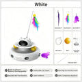 4 in 1 Interactive Cat Toys with USB Rechargeable Smart Cat Teaser Stick Feather Wand for Indoor Cat Toys Ball Pet Accessories