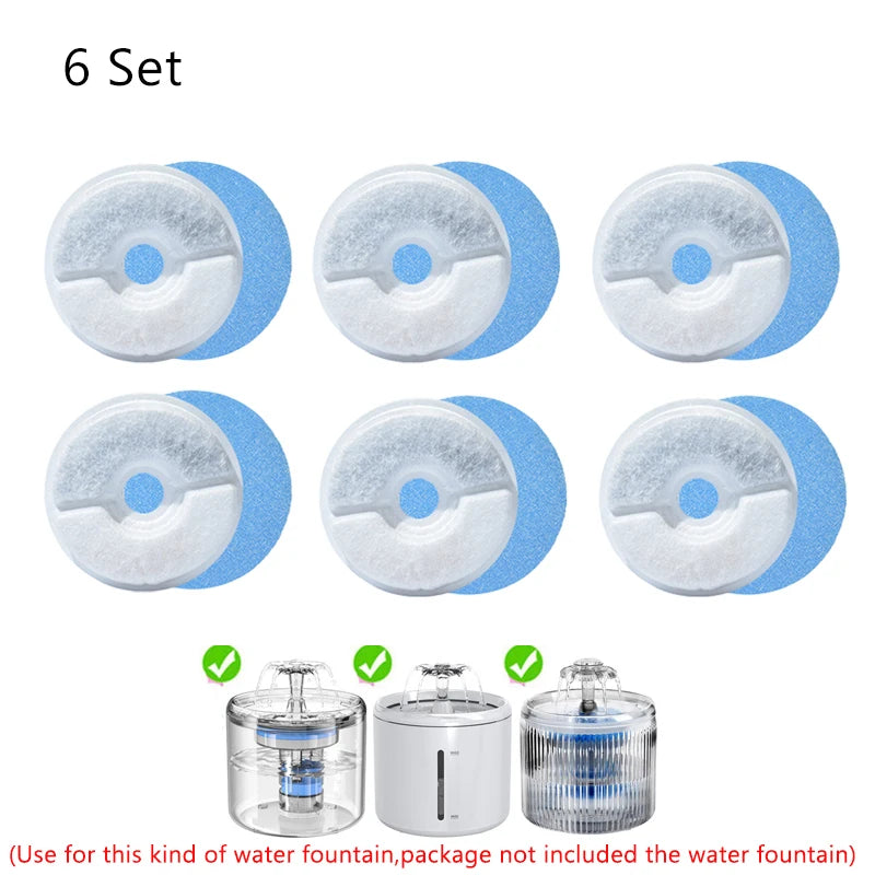 Cat Water Fountain Filters Activated Professional Removable Circle Reusable Fountain Carbon Filter Drink Fountain Filter