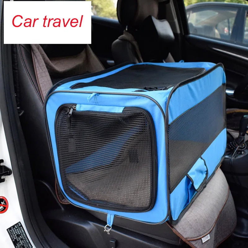 Outdoor Pet Cage Travel Accessories for Dogs Cats Carriers 600D Oxford Foldable Portable Pet Manufacturer Tent Kennel With Mat