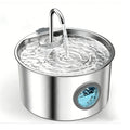 Cat Water Fountain Stainless Steel 108oz/3.2L Automatic Pet Water Fountain for Cats/Dogs Indoor Metal Cat Fountains for Drinking