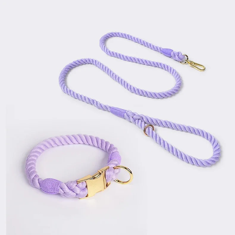 Large Medium Small Dog Products Personalized Pet Bow Tie Color Gradient Collar Metal Buckle Alloy D-Hook Polyester Cotton
