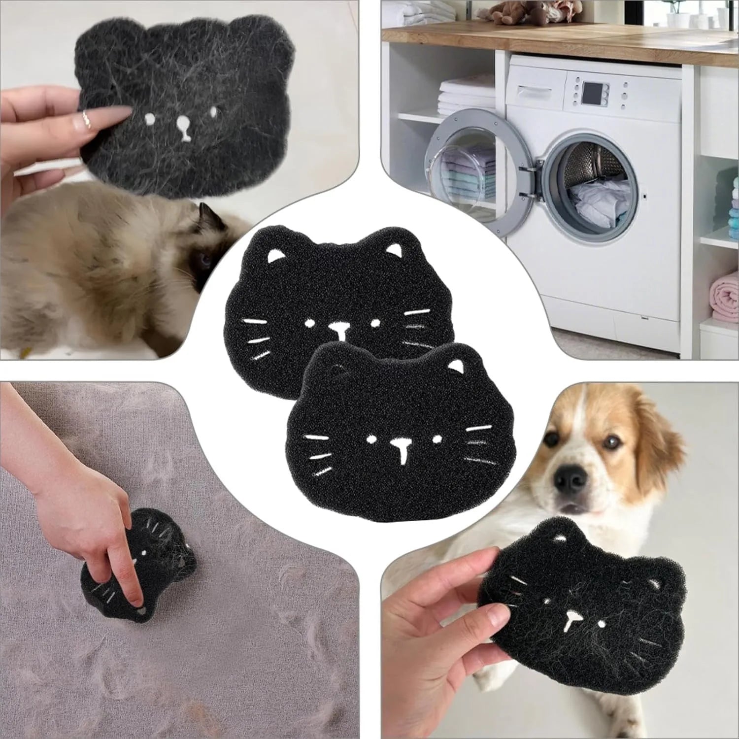 Washing Machine Lint Hair Adsorption Tool Hair Cat Hair Cleaner, Home Lint Roller High-Efficiency Hair Catcher