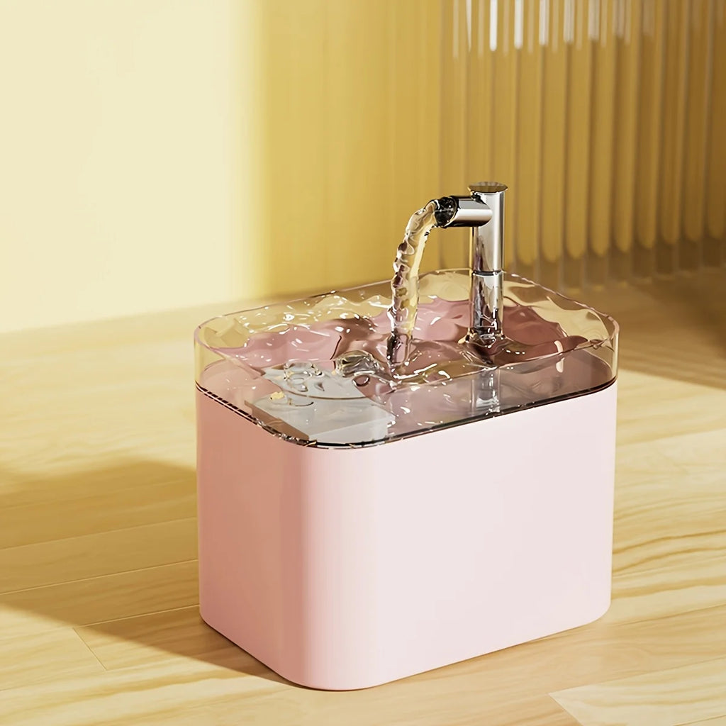 1.5L Modern Solid Plastic Automatic Cat Water Fountain with Continuous Flow Self-Filling Smart Pet Water Dispenser
