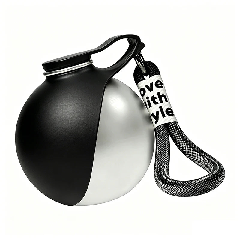 Custom LOGO 285ml Portable Dog Water Bottle Outdoor Pet Water Dispenser Dog Water Bottle Foldable Stainless Steel OEM ODM