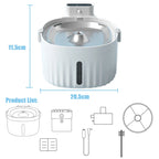2L Automatic Wireless Eco-Friendly Stylish Cat Water Fountain Motion Sensor Pet Water Dispenser Stainless Steel Pet Feeder
