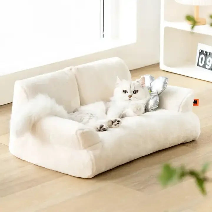 Luxury Fluffy Soft Kitten House Cat Nest Pet Articles Bed Sofa Furniture Dogs Cats Basket Kennel House Cat Products