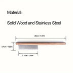 Professional Pet Grooming Brush Gentle Slicker Softwood Hair Remover Durable Wooden Handle Safe Portable Fluffy Coat Care Tool