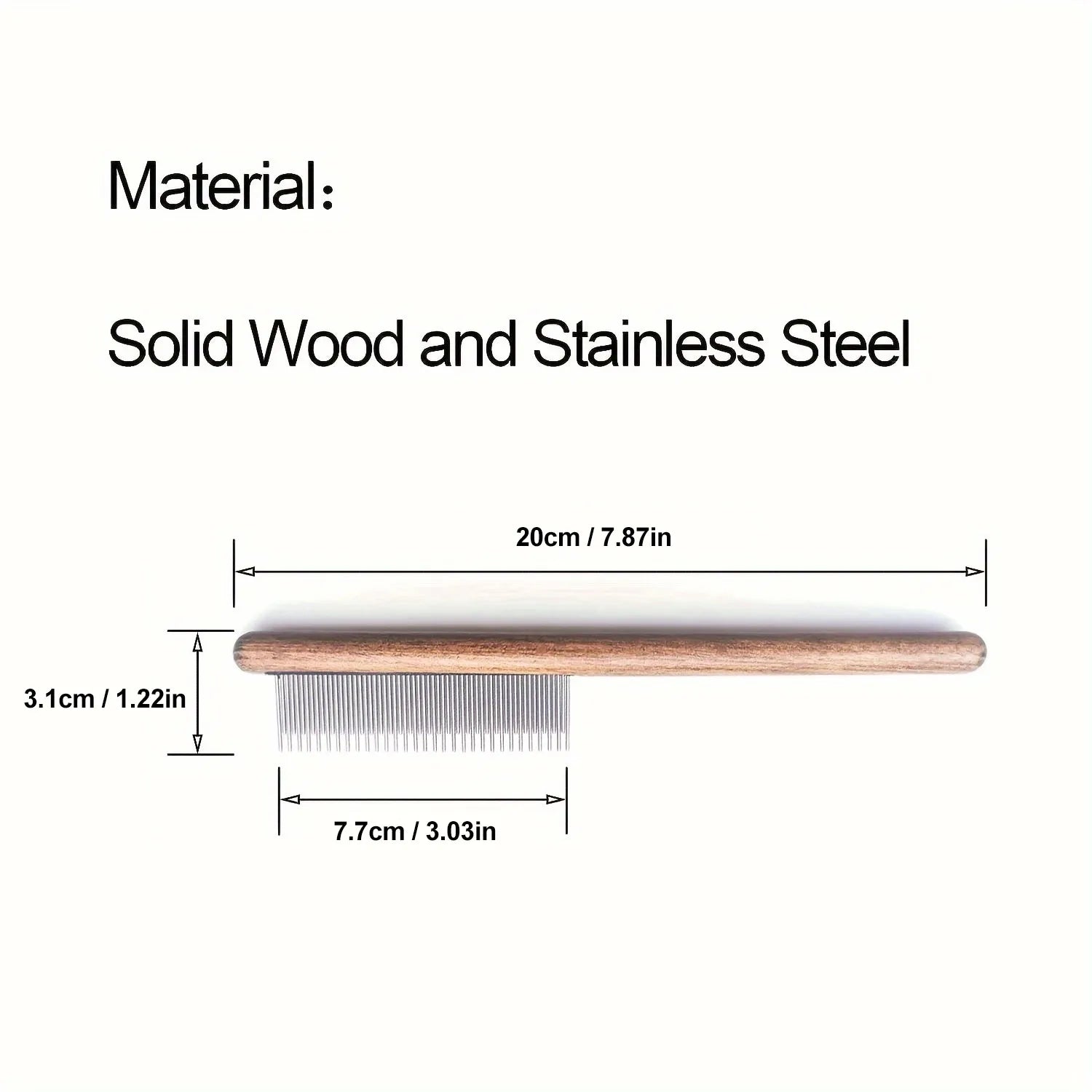 Professional Pet Grooming Brush Gentle Slicker Softwood Hair Remover Durable Wooden Handle Safe Portable Fluffy Coat Care Tool