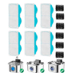 6pcs Cat Water Fountain Filters for 108oz/3.2L Wireless Cat Water Fountain Battery Operated Stainless Steel Pet Fountain