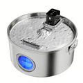 12L Large Dog Water Fountain Stainless Steel 4000mah Wireless Quiet Pet Cat Water Fountain with Motion Sensor for Multi Dogs Cat