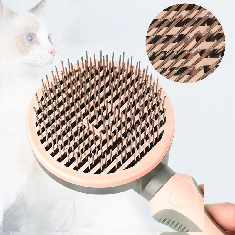 Dog Brush Self-Cleaning Cat Comb Needle Portable Pet Hair Remove Brush for Long Hair Dogs Pet Grooming Brush Dog Products