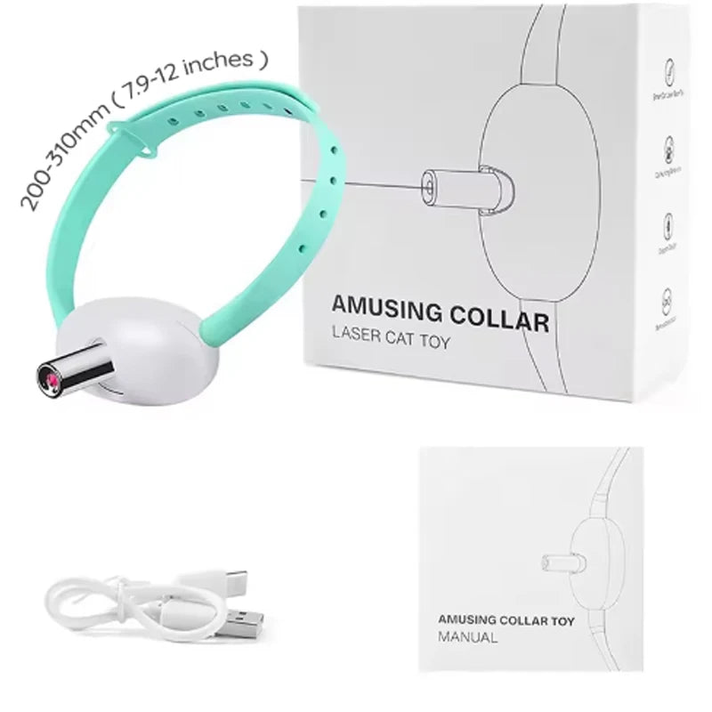 Smart Cat Laser Toys Cat Teasing Collar Rechargeable Infrared Interactive Cat Toys Kitten Toys for Relieve Anxiety Pet Supplies