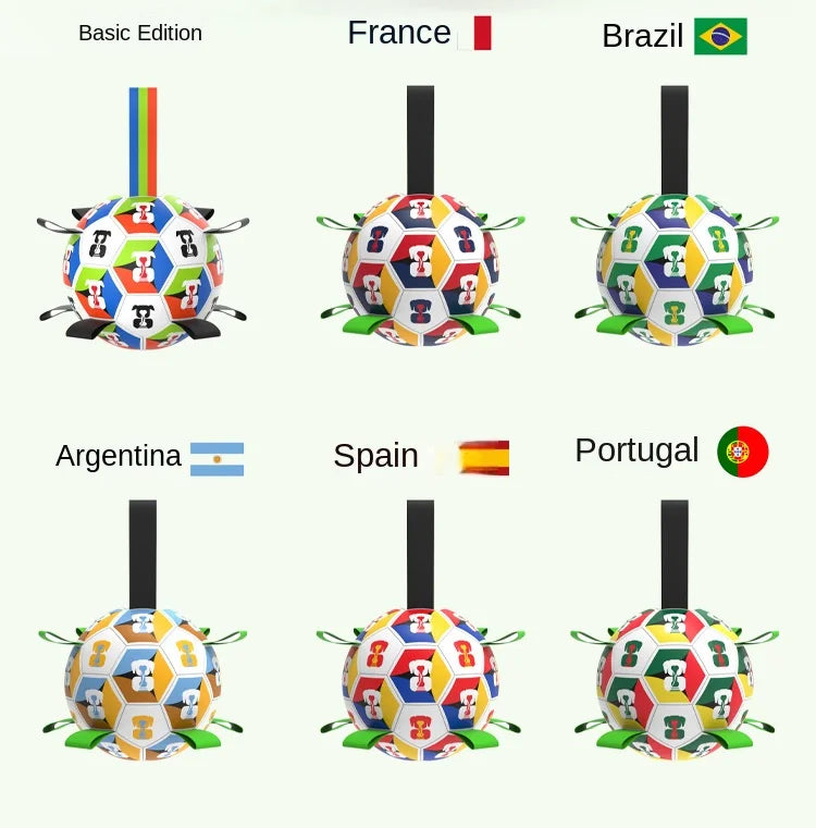 Interactive Dog Toys Dog Soccer Ball to Keep Them Busy Durable Dog Balls with Straps for Small/Medium/Large Dogs Ball