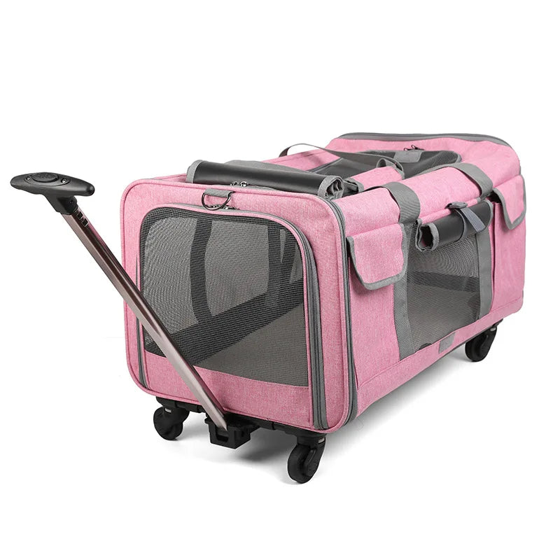Foldable Pet Cat Bag Tie Rod Bag Large Capacity Pet Carrier Bag Breathable Comfortable Portable Pet Dog Carrier Cat Dog Products
