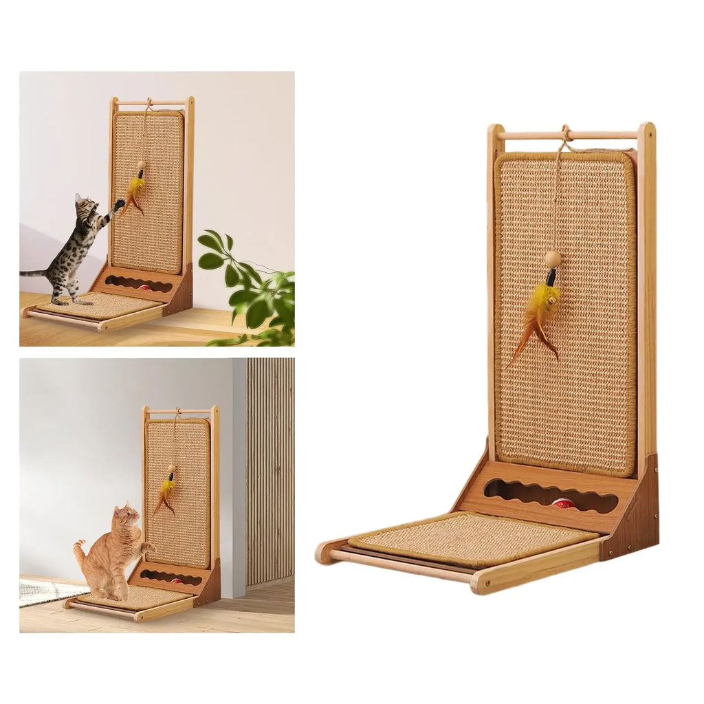 Vertical Cat Scratcher Cardboard Protect Carpets and Sofas Scratching Post Cat Scratcher Mat for Kitten Indoor Cats Playing