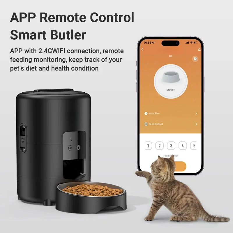 Automatic Dog Feeder 2L WiFi APP Remote Control Smart Cat Food Dispenser Auto Cat Feeder for Pet Feeding Cat Supplies