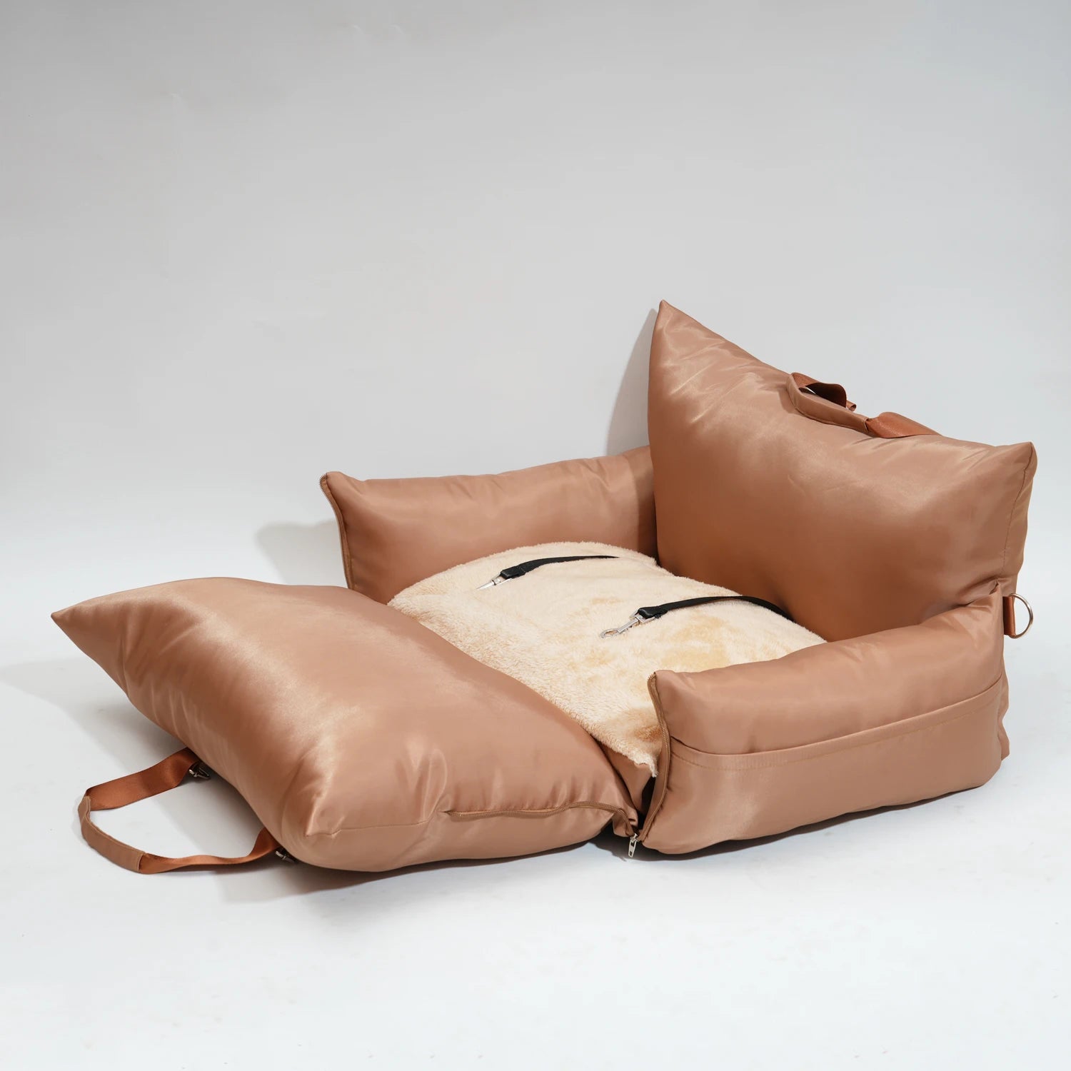 Luxury Dog Beds Waterproof Dog Car Seat Bed Soft Cat Beds Travel in Confortable Pet Carrier Bag Pet Car Seat Custom LOGO Color