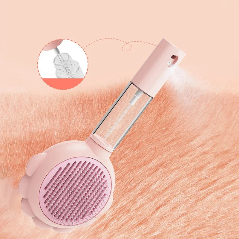 New Sunflower Pet Hair Removal Comb Anti-Flying Self-Cleaning Cat Hair Brush with Massage Feature for Dogs