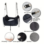 Waterproof Dog Car Seat Portable Elevated Pet Booster Seat with Ideal for Small Large Dogs Non-Slip Travel Dog Bed for Vehicle