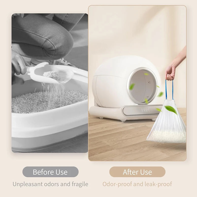 3 Rolls Pet Poop Bags for Tonepie Automatic Cat Litter Box Pet Garbage Cat Poop Bags Self-cleaning Cat Toilet Waste Bags